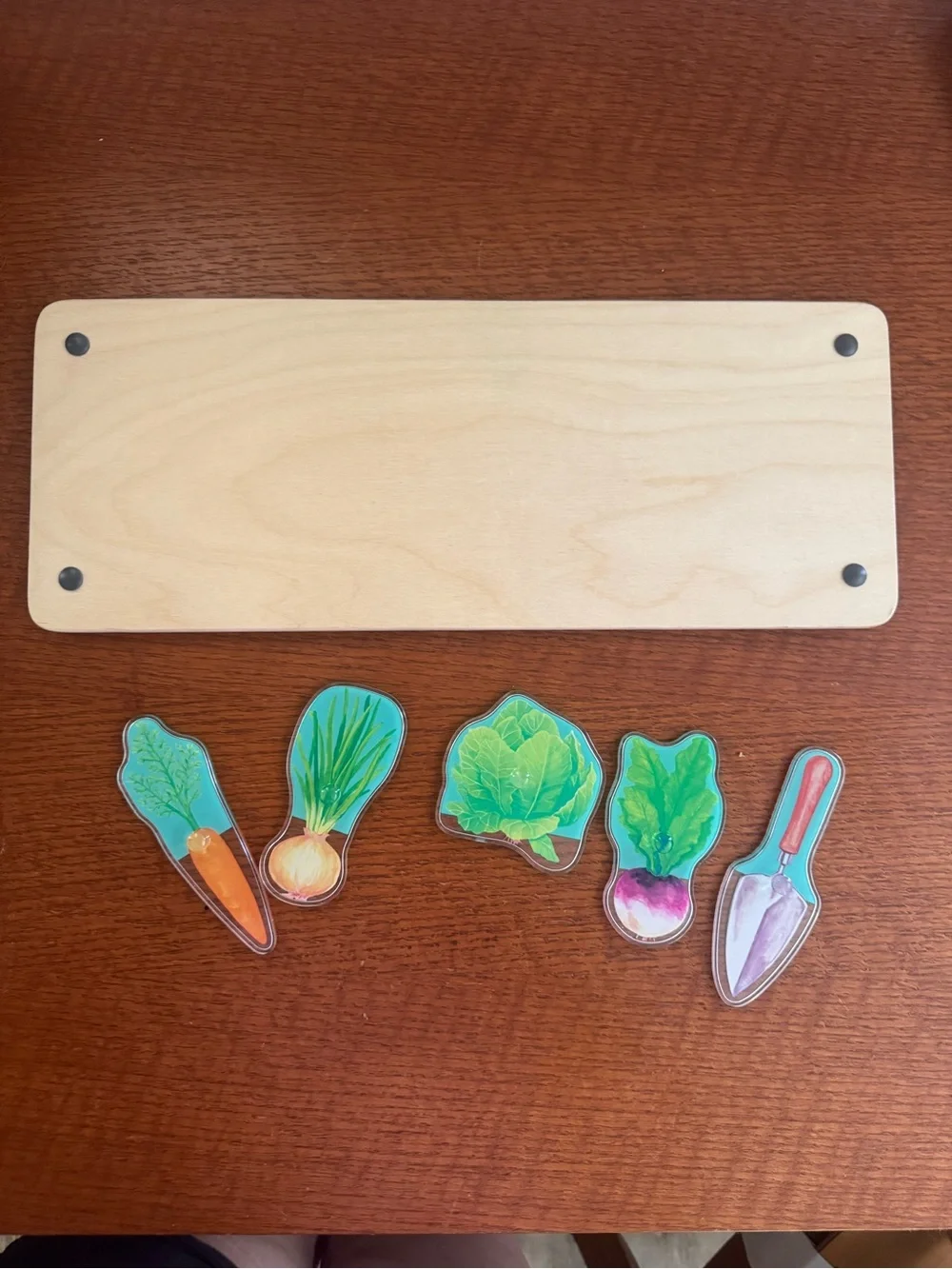 Wood Puzzle with Garden Vegetables - lovevery